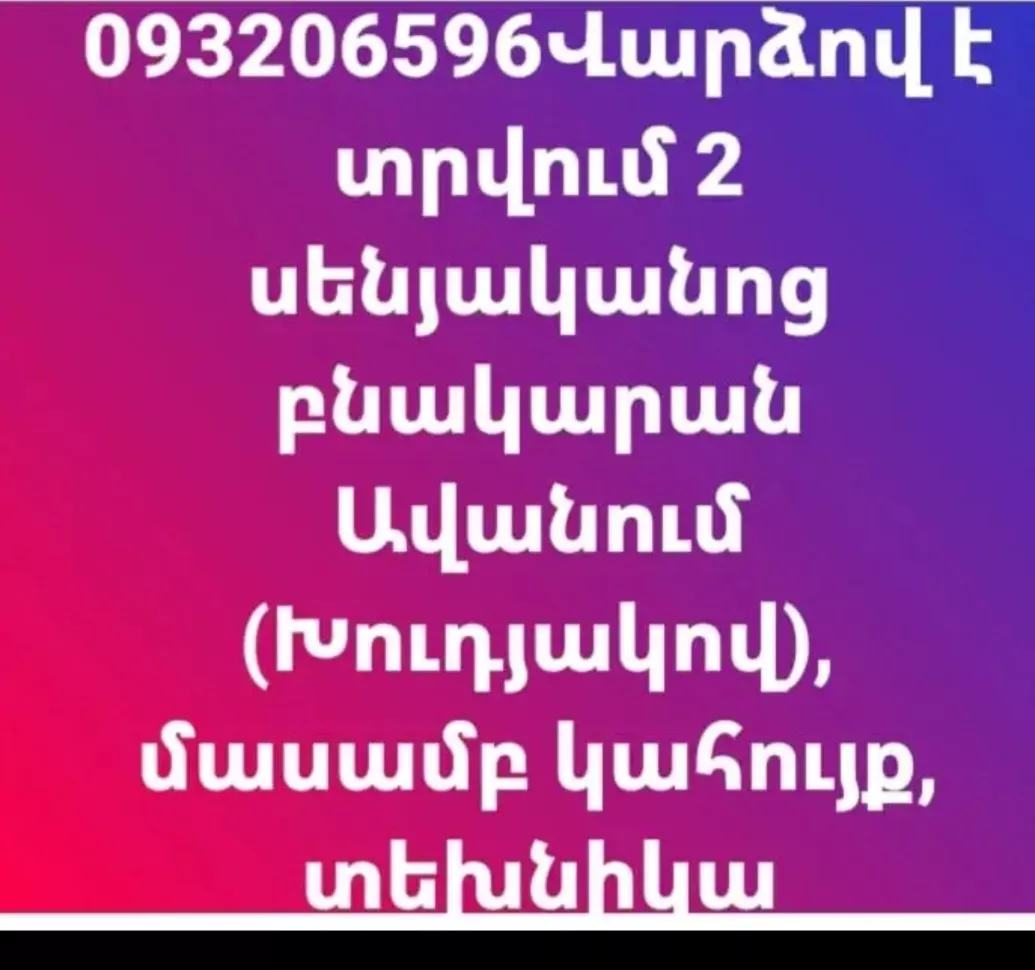 ՎԱՐՁՈՎ 2 սեն, Ավան